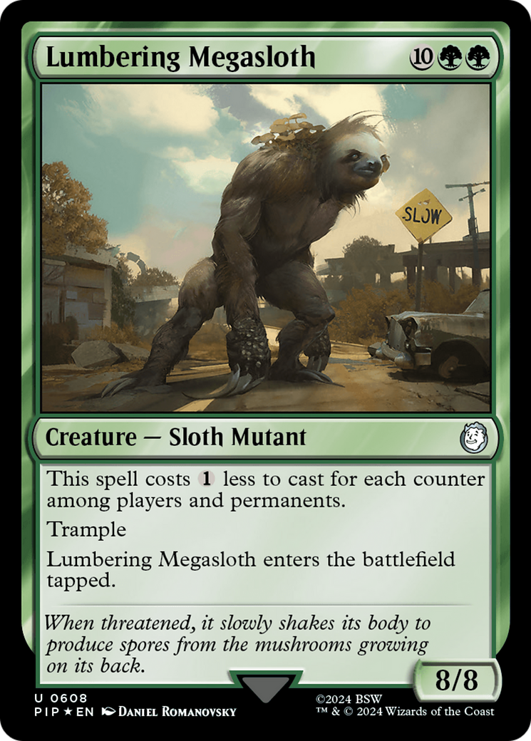 Lumbering Megasloth (Surge Foil) [Fallout] | Play N Trade Winnipeg