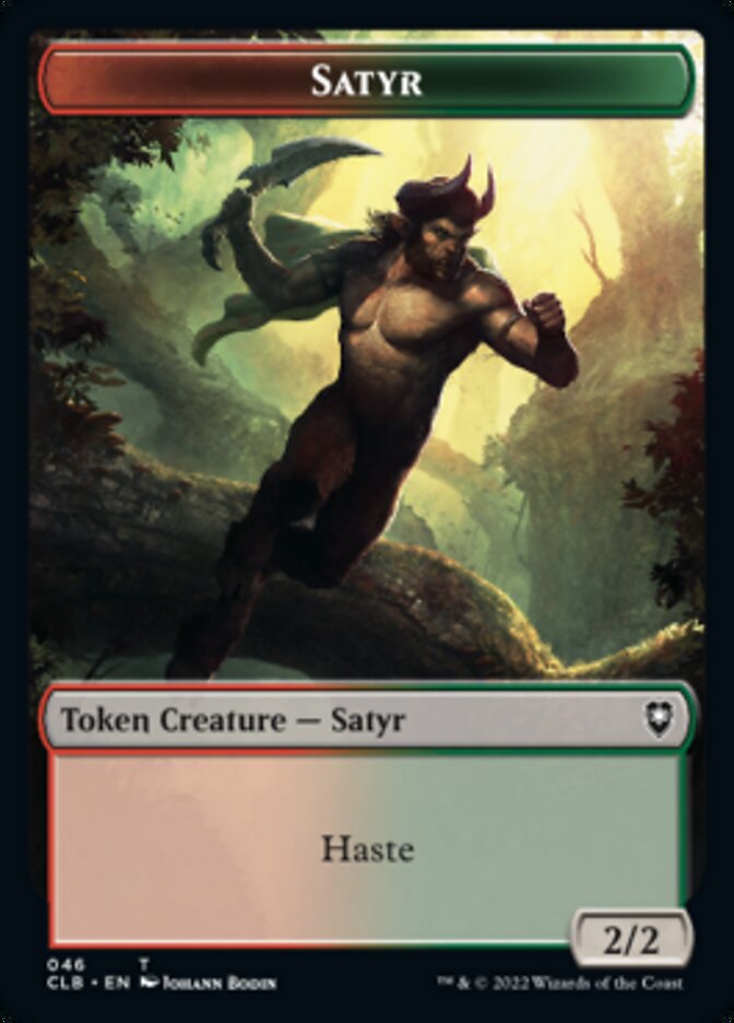 Satyr // Beast Double-sided Token [Commander Legends: Battle for Baldur's Gate Tokens] | Play N Trade Winnipeg