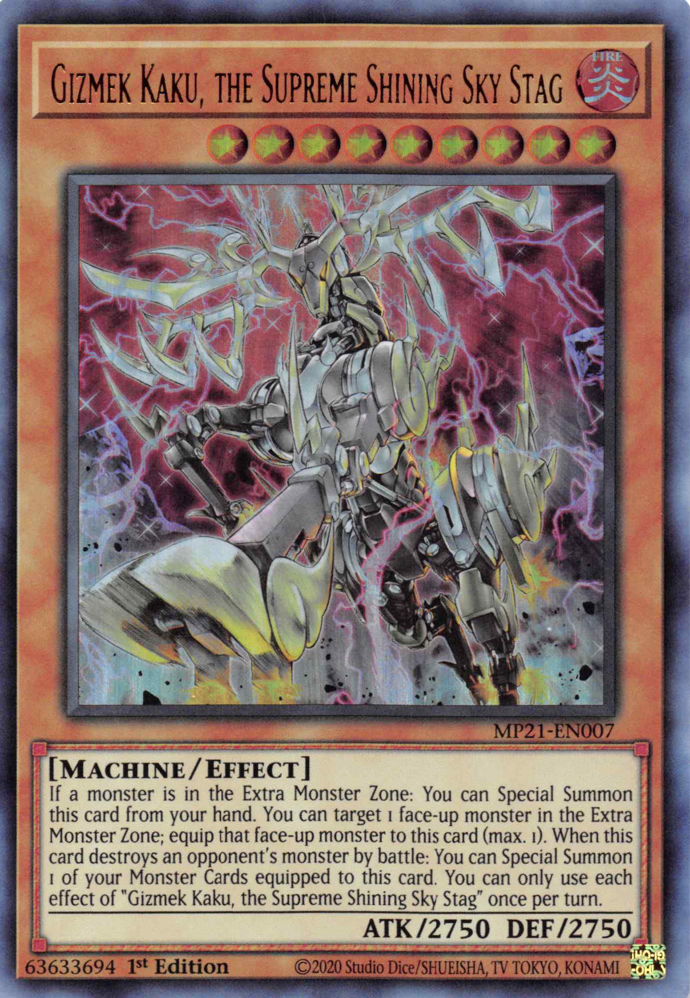 Gizmek Kaku, the Supreme Shining Sky Stag [MP21-EN007] Ultra Rare | Play N Trade Winnipeg