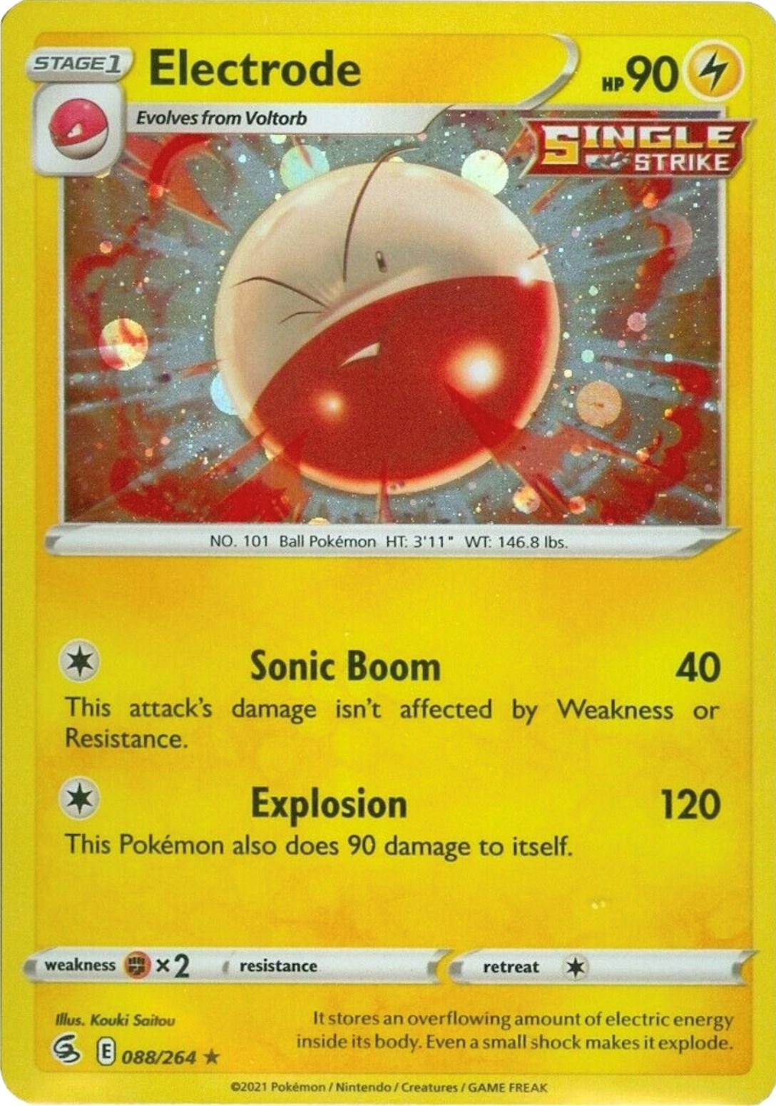 Electrode (088/264) (Cosmos Holo) [Sword & Shield: Fusion Strike] | Play N Trade Winnipeg