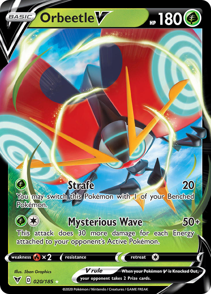 Orbeetle V (020/185) [Sword & Shield: Vivid Voltage] | Play N Trade Winnipeg