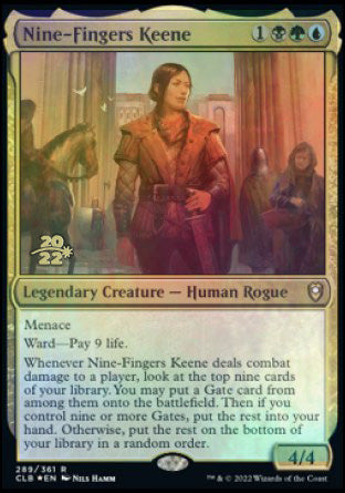 Nine-Fingers Keene [Commander Legends: Battle for Baldur's Gate Prerelease Promos] | Play N Trade Winnipeg