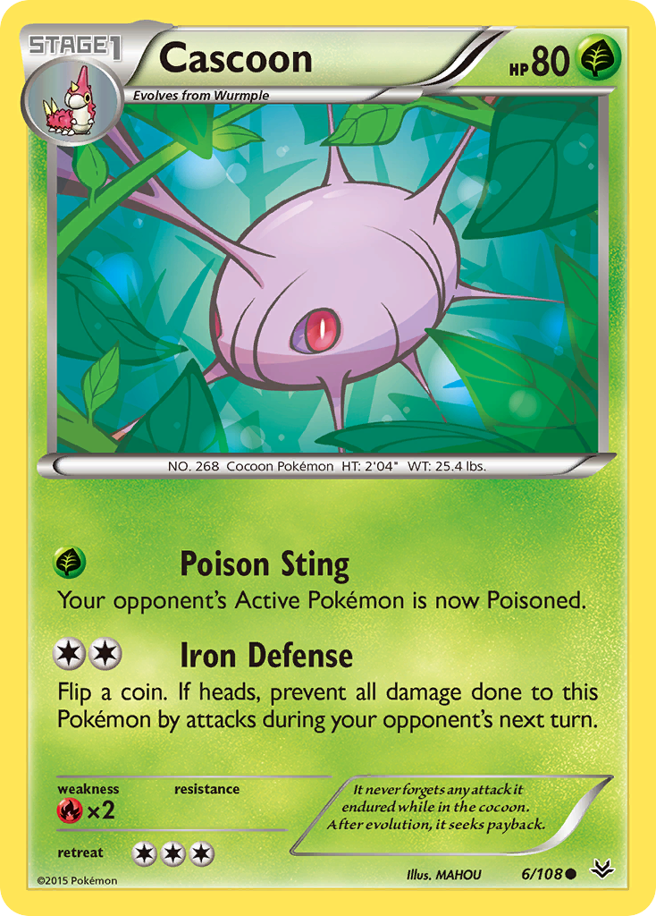 Cascoon (6/108) [XY: Roaring Skies] | Play N Trade Winnipeg