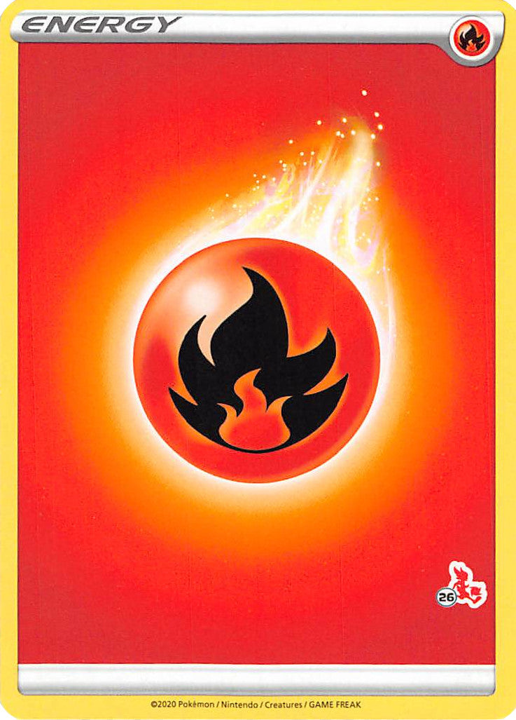 Fire Energy (Cinderace Stamp #26) [Battle Academy 2022] | Play N Trade Winnipeg