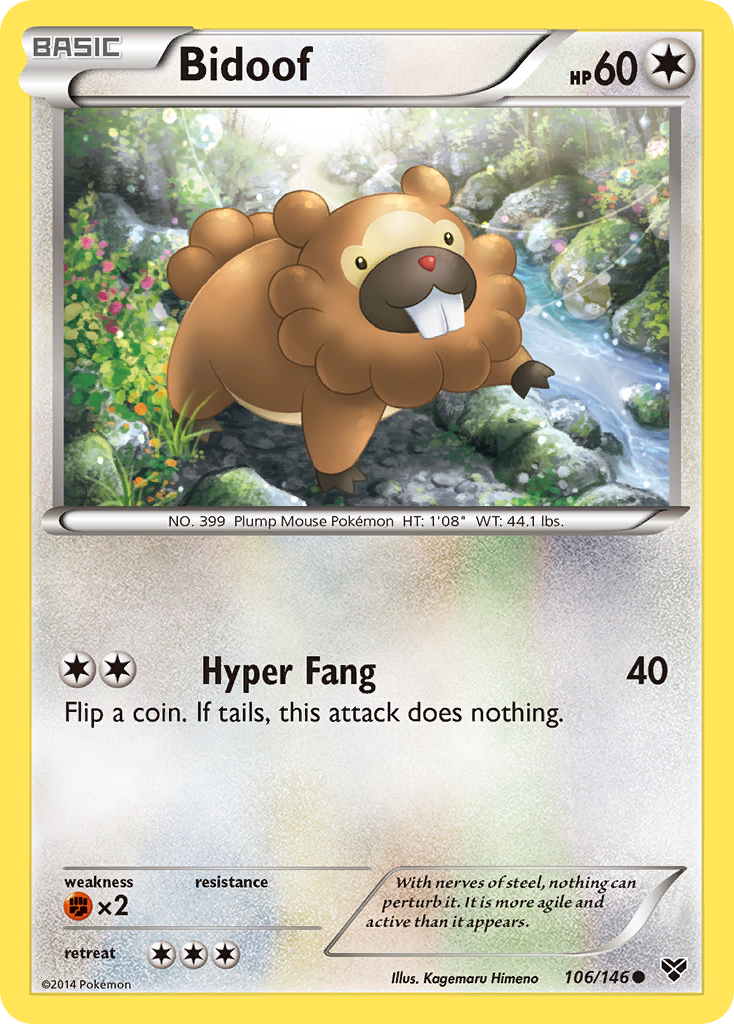 Bidoof (106/146) [XY: Base Set] | Play N Trade Winnipeg