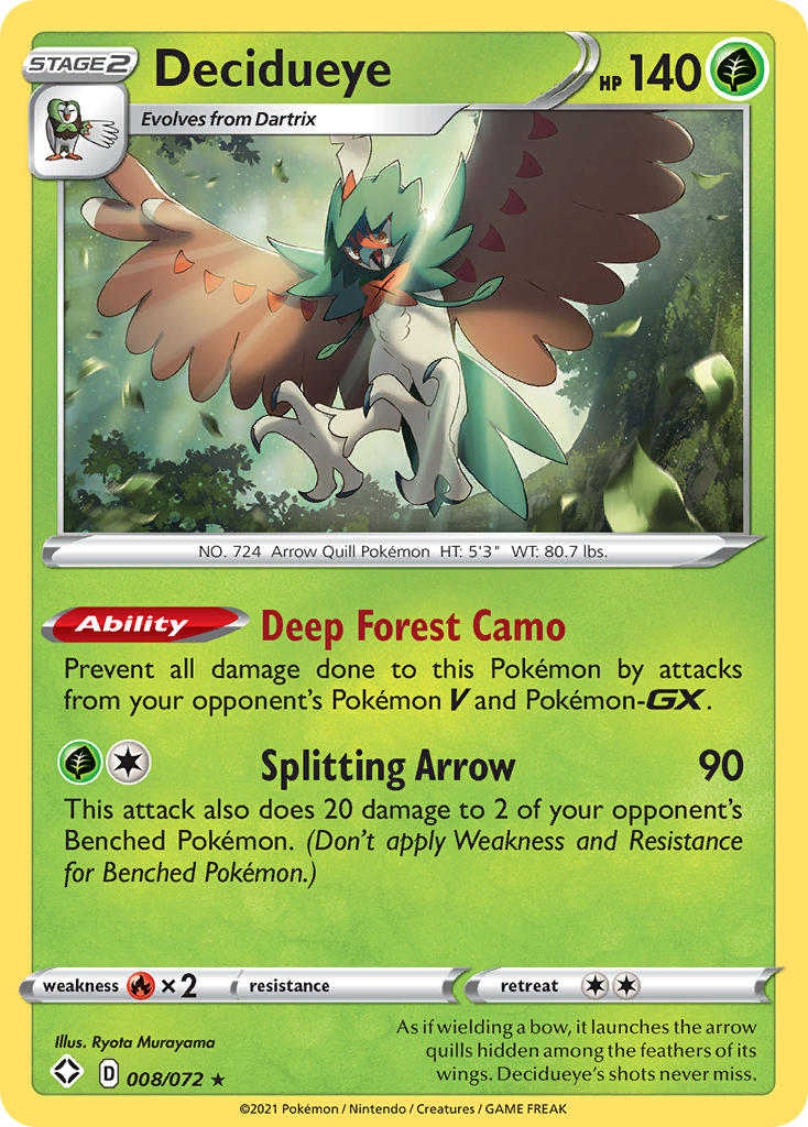 Decidueye (008/072) [Sword & Shield: Shining Fates] | Play N Trade Winnipeg