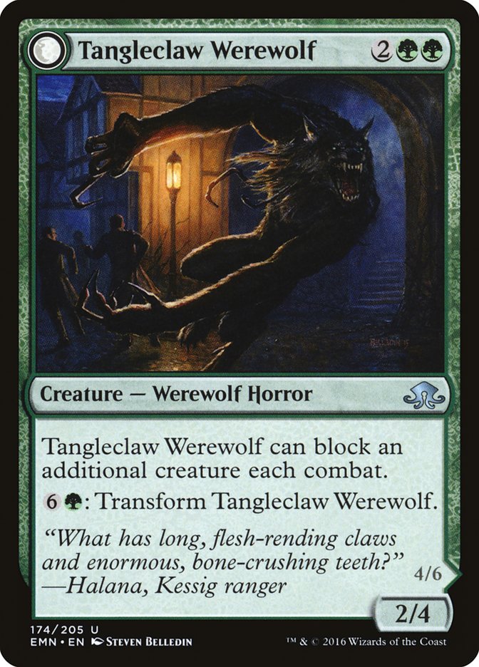 Tangleclaw Werewolf // Fibrous Entangler [Eldritch Moon] | Play N Trade Winnipeg