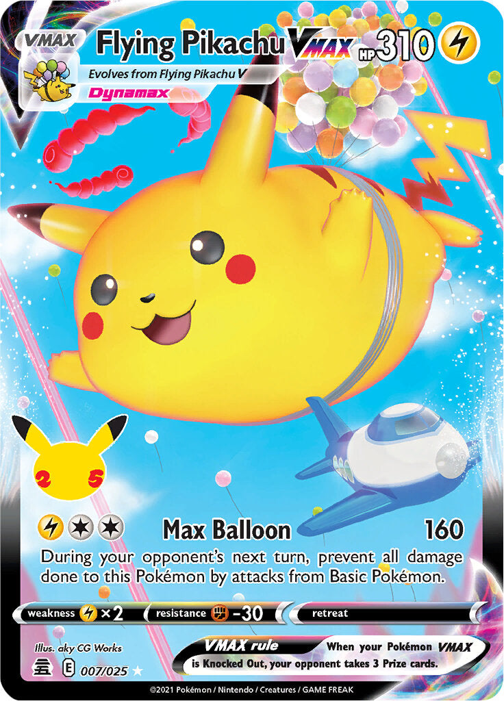 Flying Pikachu VMAX (007/025) [Celebrations: 25th Anniversary] | Play N Trade Winnipeg