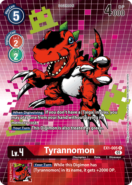 Tyrannomon [EX1-005] (Alternate Art) [Classic Collection] | Play N Trade Winnipeg