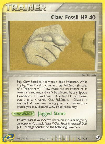 Claw Fossil (90/100) [EX: Sandstorm] | Play N Trade Winnipeg