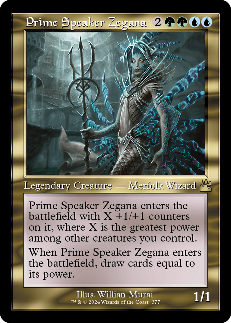 Prime Speaker Zegana (Retro Frame) [Ravnica Remastered] | Play N Trade Winnipeg