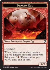 Dragon Egg // Dragon Double-sided Token [Commander 2018 Tokens] | Play N Trade Winnipeg