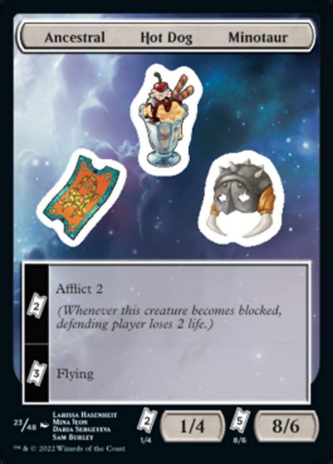 Ancestral Hot Dog Minotaur [Unfinity Stickers] | Play N Trade Winnipeg