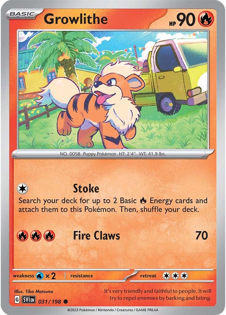 Growlithe (031/198) [Scarlet & Violet: Base Set] | Play N Trade Winnipeg