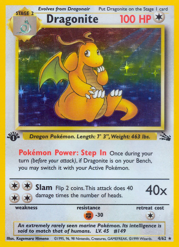 Dragonite (4/62) [Fossil 1st Edition] | Play N Trade Winnipeg