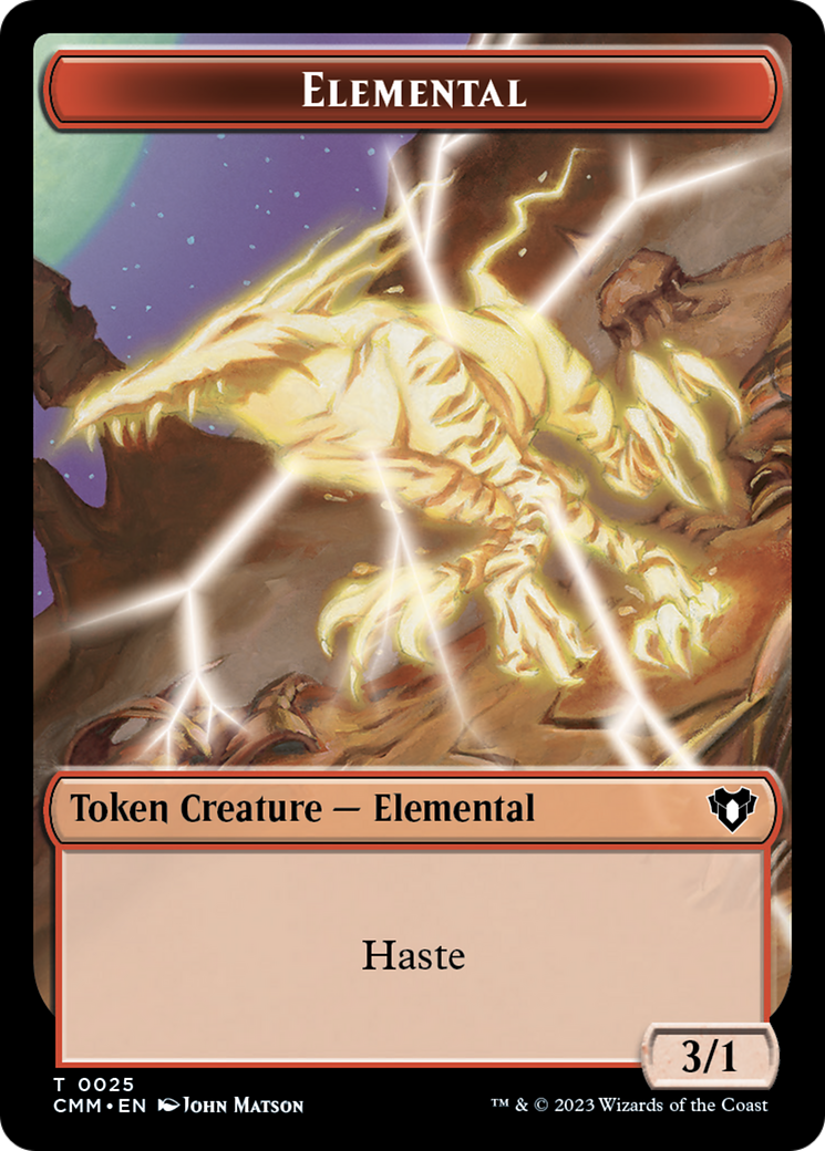 Elemental Token (25) [Commander Masters Tokens] | Play N Trade Winnipeg