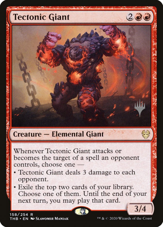 Tectonic Giant (Promo Pack) [Theros Beyond Death Promos] | Play N Trade Winnipeg