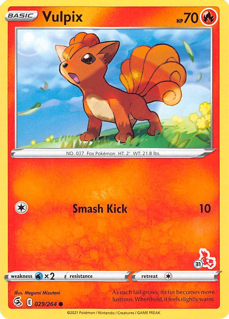 Vulpix (029/264) (Cinderace Stamp #31) [Battle Academy 2022] | Play N Trade Winnipeg