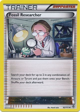 Fossil Researcher (92/111) (Cosmos Holo) [XY: Furious Fists] | Play N Trade Winnipeg