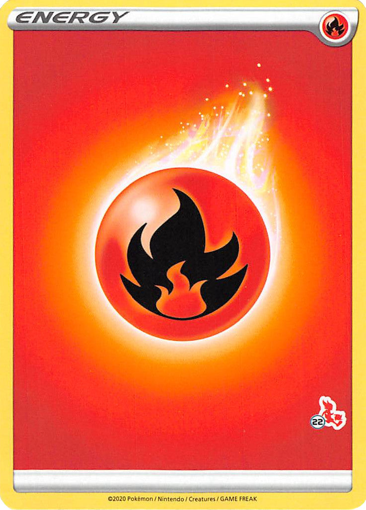 Fire Energy (Cinderace Stamp #22) [Battle Academy 2022] | Play N Trade Winnipeg