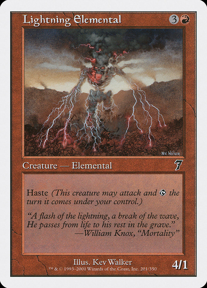 Lightning Elemental [Seventh Edition] | Play N Trade Winnipeg