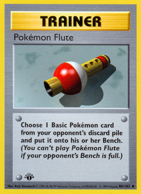 Pokemon Flute (86/102) (Shadowless) [Base Set 1st Edition] | Play N Trade Winnipeg