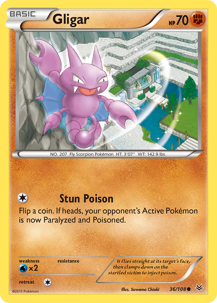 Gligar (36/108) [XY: Roaring Skies] | Play N Trade Winnipeg