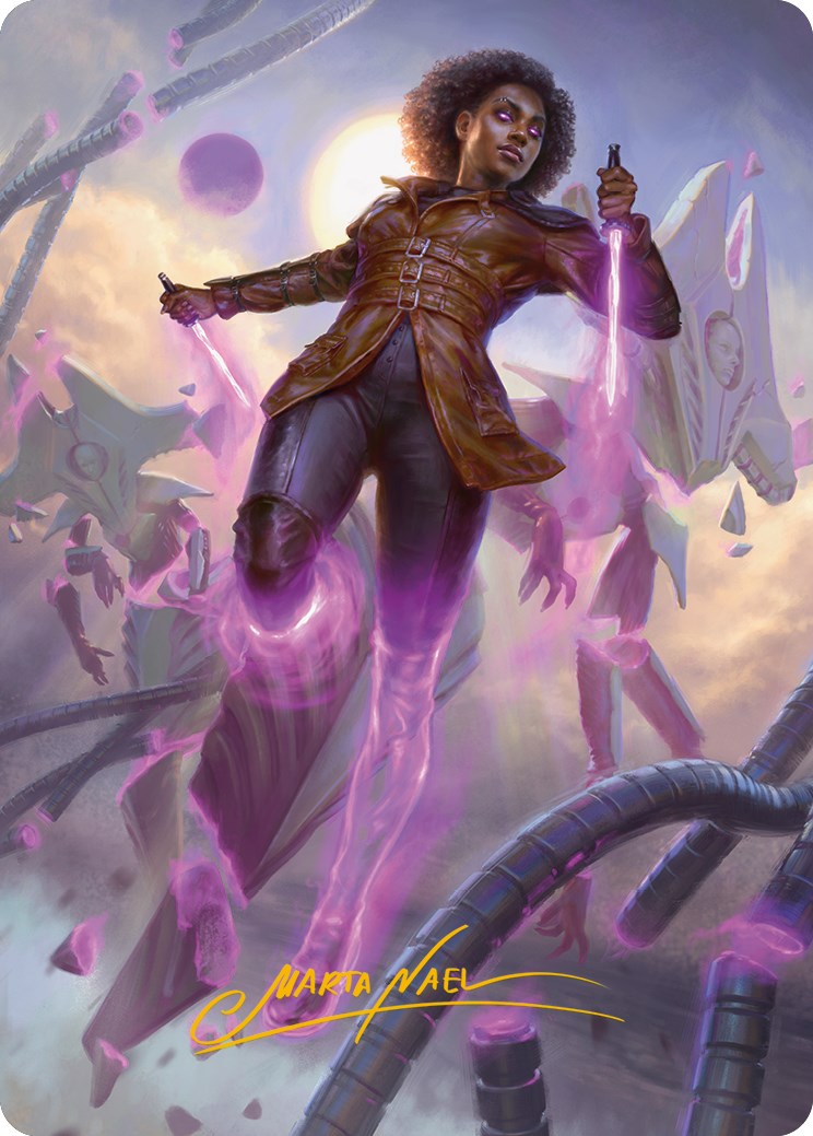 Kaya, Intangible Slayer Art Card (Gold-Stamped Signature) [Phyrexia: All Will Be One Art Series] | Play N Trade Winnipeg