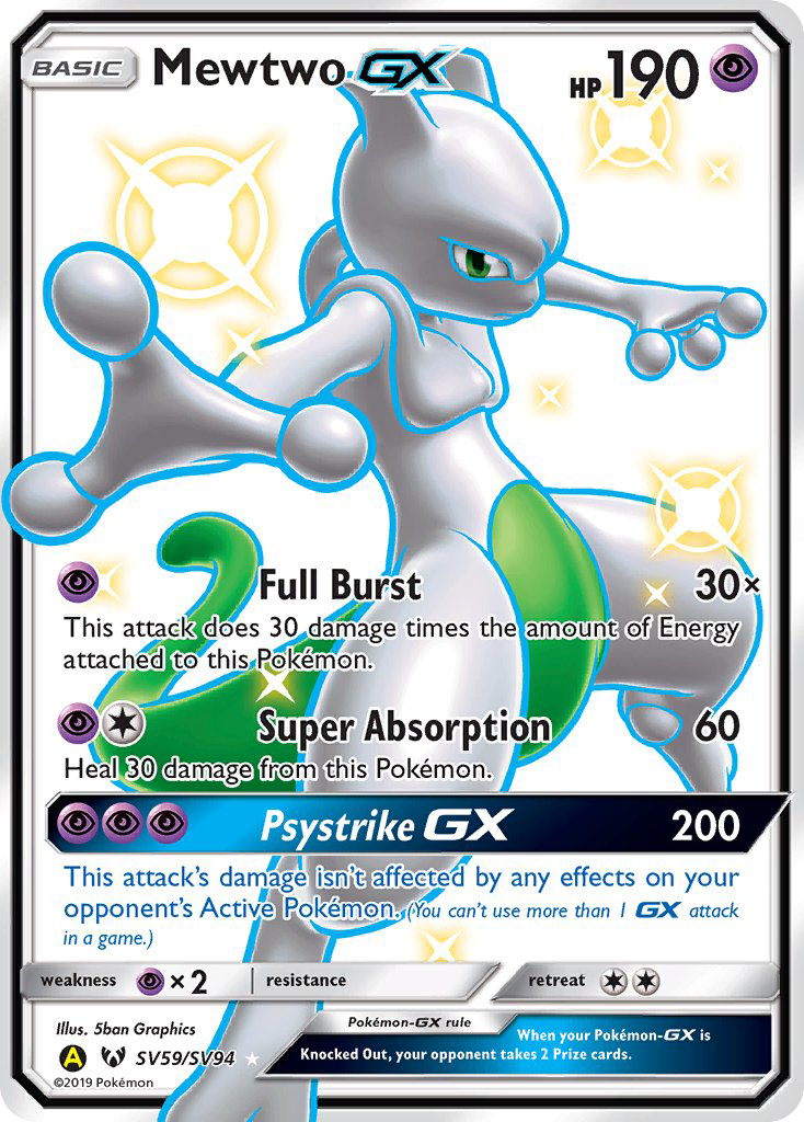 Mewtwo GX (SV59/SV94) [Sun & Moon: Hidden Fates - Shiny Vault] | Play N Trade Winnipeg