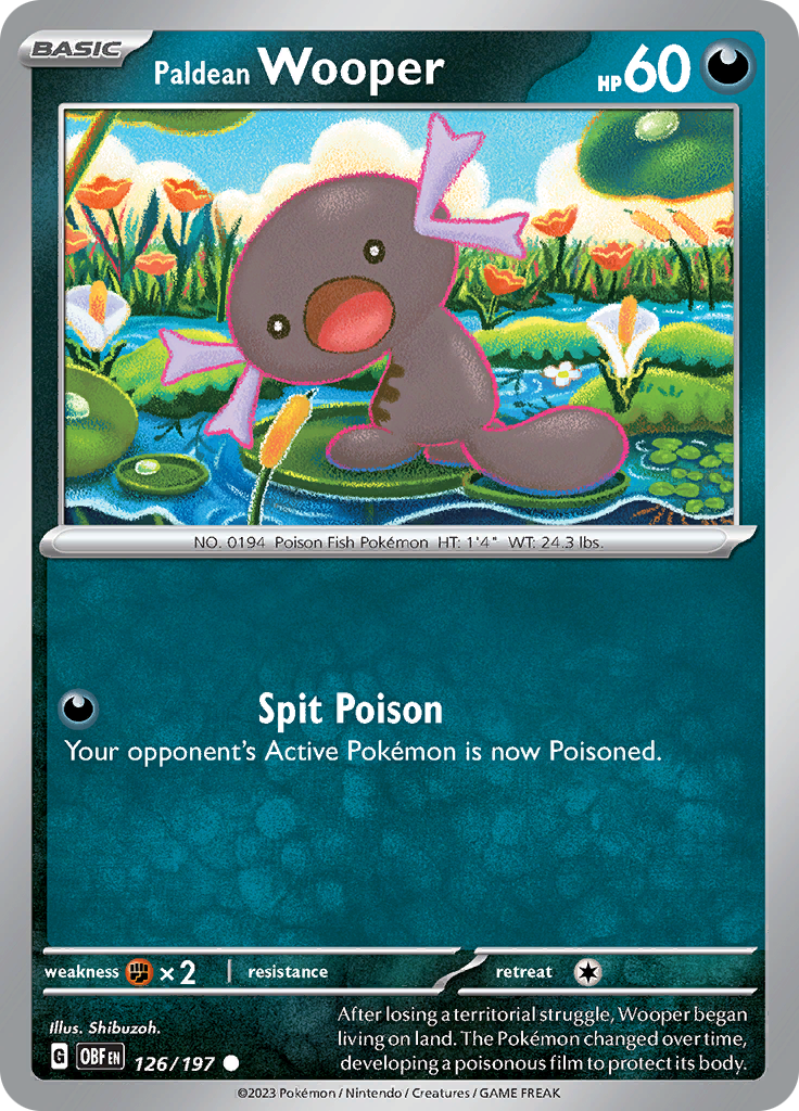 Paldean Wooper (126/197) [Scarlet & Violet: Obsidian Flames] | Play N Trade Winnipeg