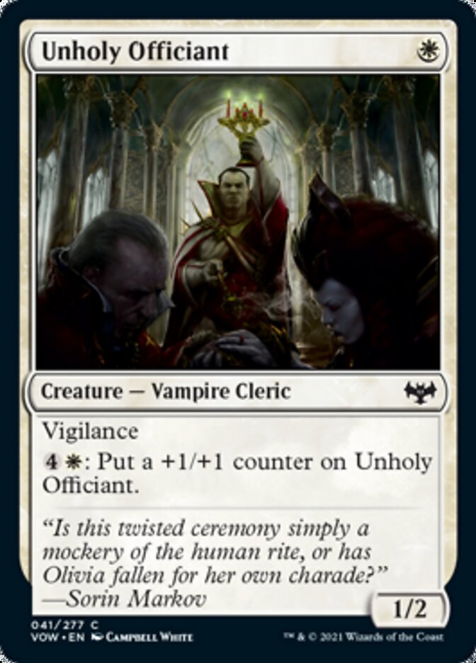 Unholy Officiant [Innistrad: Crimson Vow] | Play N Trade Winnipeg