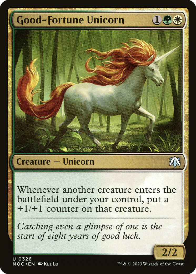 Good-Fortune Unicorn [March of the Machine Commander] | Play N Trade Winnipeg