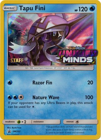 Tapu Fini (SM203) (Staff Prerelease Promo) [Sun & Moon: Black Star Promos] | Play N Trade Winnipeg