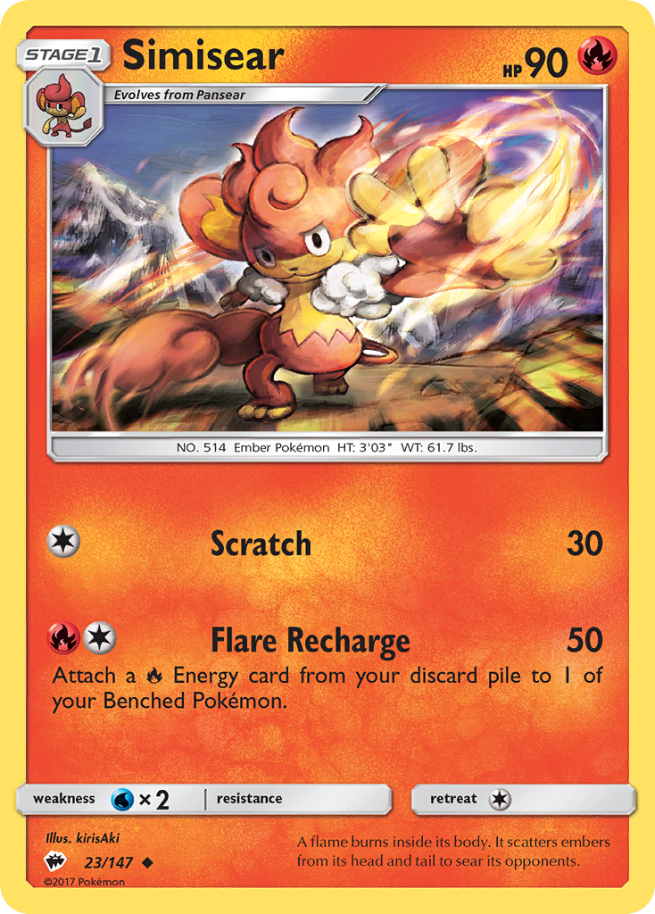 Simisear (23/147) [Sun & Moon: Burning Shadows] | Play N Trade Winnipeg