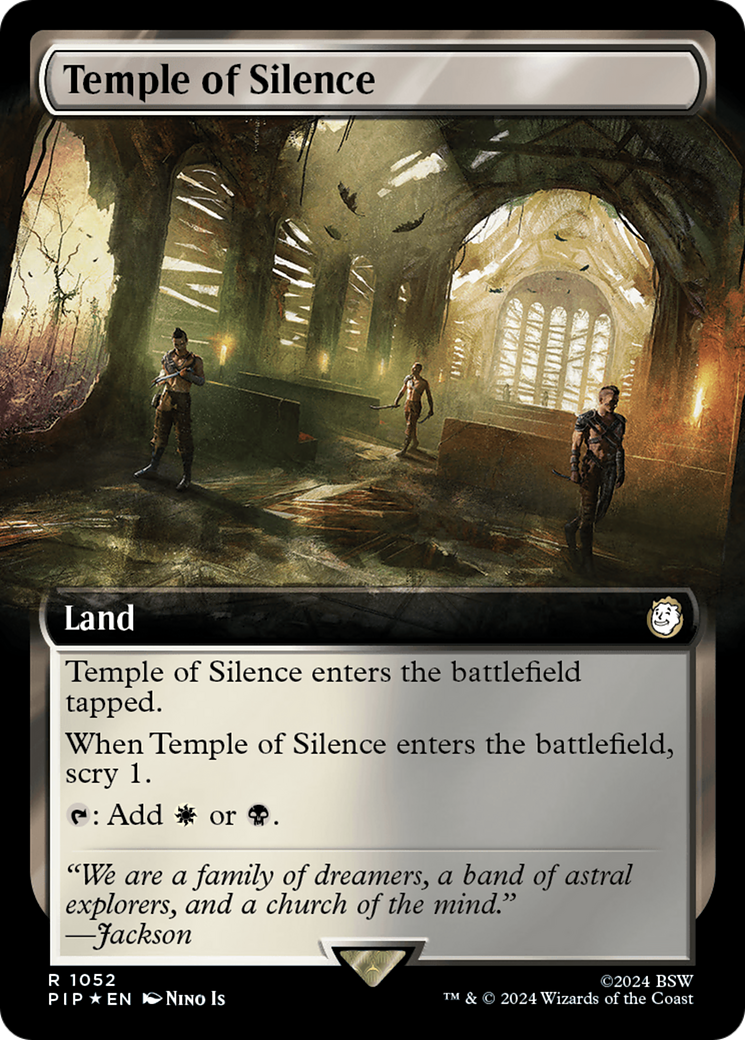 Temple of Silence (Extended Art) (Surge Foil) [Fallout] | Play N Trade Winnipeg