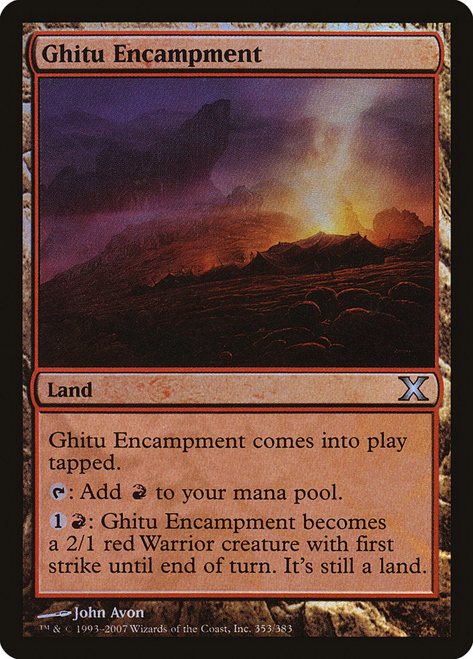 Ghitu Encampment (Premium Foil) [Tenth Edition] | Play N Trade Winnipeg