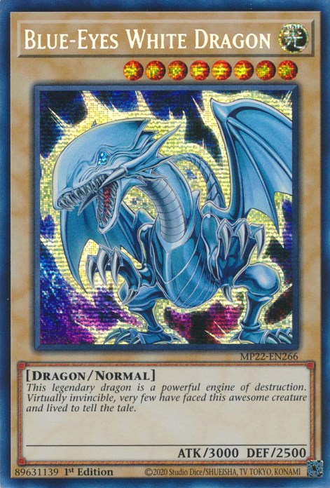 Blue-Eyes White Dragon [MP22-EN266] Prismatic Secret Rare | Play N Trade Winnipeg