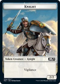 Knight // Zombie Double-sided Token [Core Set 2021 Tokens] | Play N Trade Winnipeg