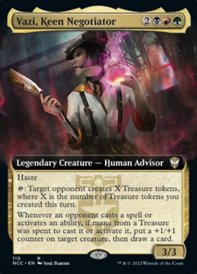 Vazi, Keen Negotiator (Extended Art) [Streets of New Capenna Commander] | Play N Trade Winnipeg