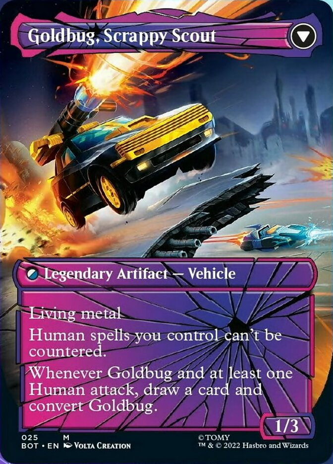 Goldbug, Humanity's Ally // Goldbug, Scrappy Scout (Shattered Glass) [Universes Beyond: Transformers] | Play N Trade Winnipeg