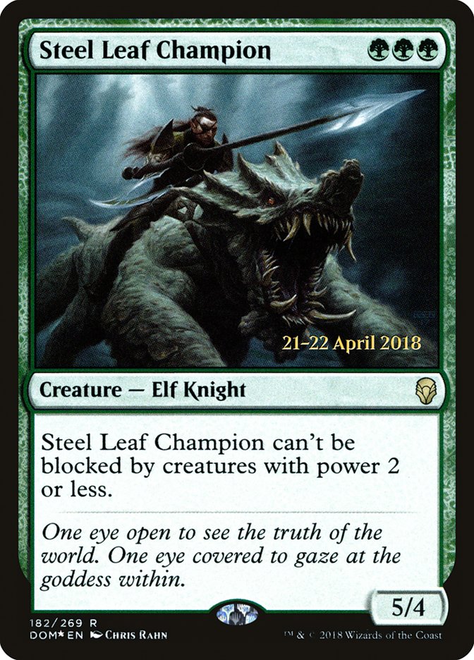 Steel Leaf Champion  [Dominaria Prerelease Promos] | Play N Trade Winnipeg