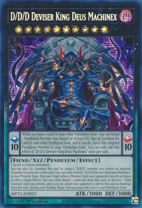 D/D/D Deviser King Deus Machinex [MP23-EN023] Prismatic Secret Rare | Play N Trade Winnipeg