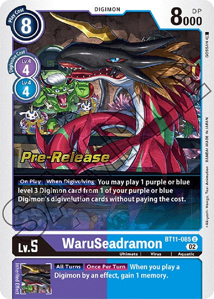 WaruSeadramon [BT11-085] [Dimensional Phase Pre-Release Promos] | Play N Trade Winnipeg