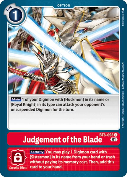 Judgement of the Blade [BT6-093] [Double Diamond] | Play N Trade Winnipeg