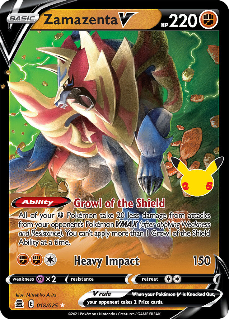 Zamazenta V (018/025) [Celebrations: 25th Anniversary] | Play N Trade Winnipeg