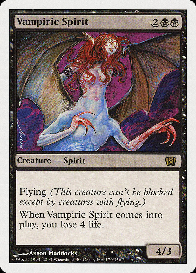 Vampiric Spirit (8th Edition) [Oversize Cards] | Play N Trade Winnipeg