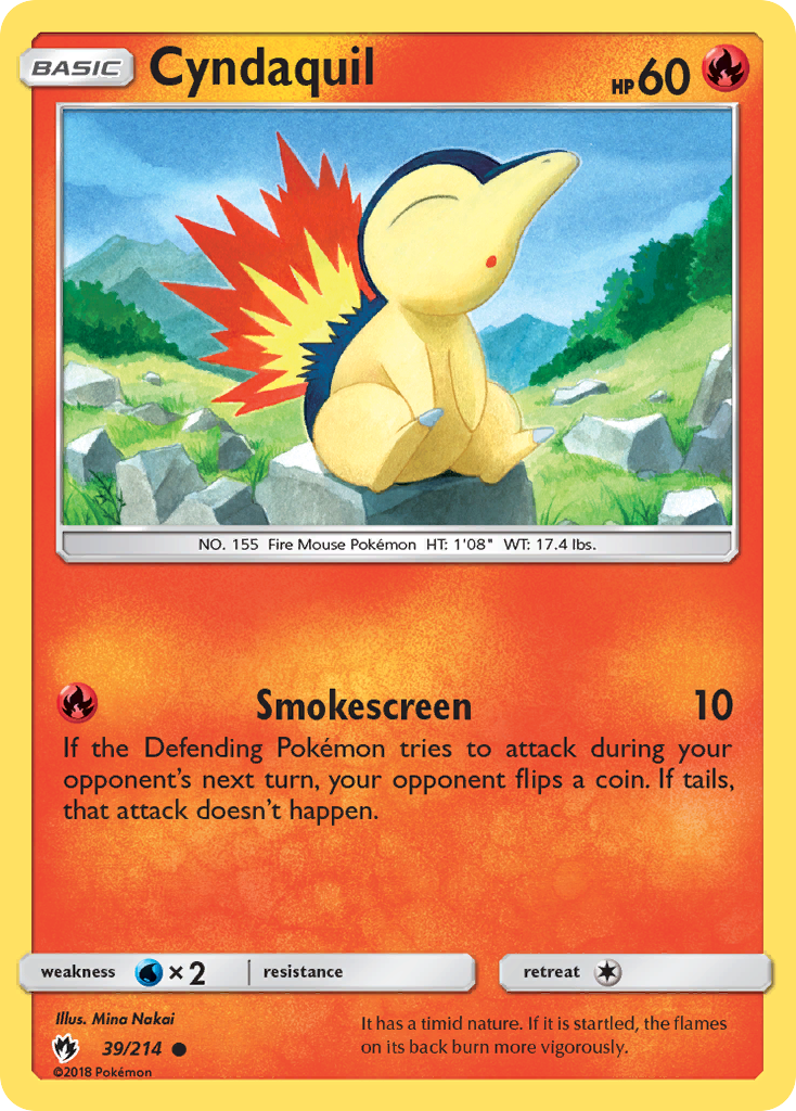 Cyndaquil (39/214) [Sun & Moon: Lost Thunder] | Play N Trade Winnipeg