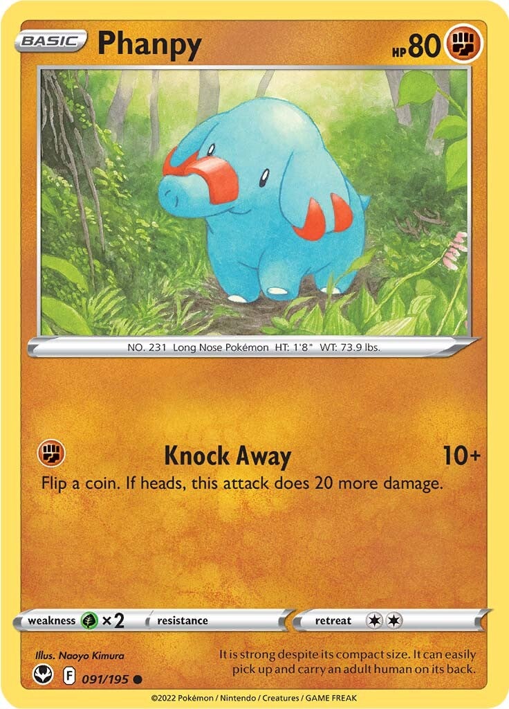 Phanpy (091/195) [Sword & Shield: Silver Tempest] | Play N Trade Winnipeg