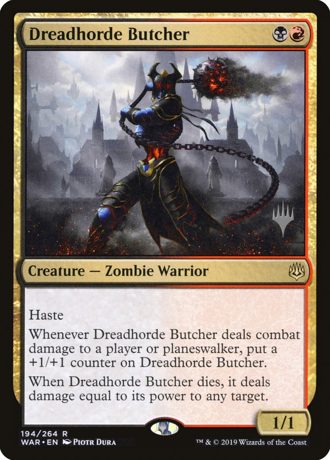 Dreadhorde Butcher (Promo Pack) [War of the Spark Promos] | Play N Trade Winnipeg