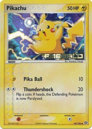 Pikachu (60/106) (Stamped) [EX: Emerald] | Play N Trade Winnipeg